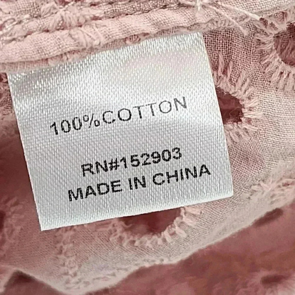 Lumie  Embroidered Cut out Tie Shoulder Tank Top Women's S - Picture 8 of 9